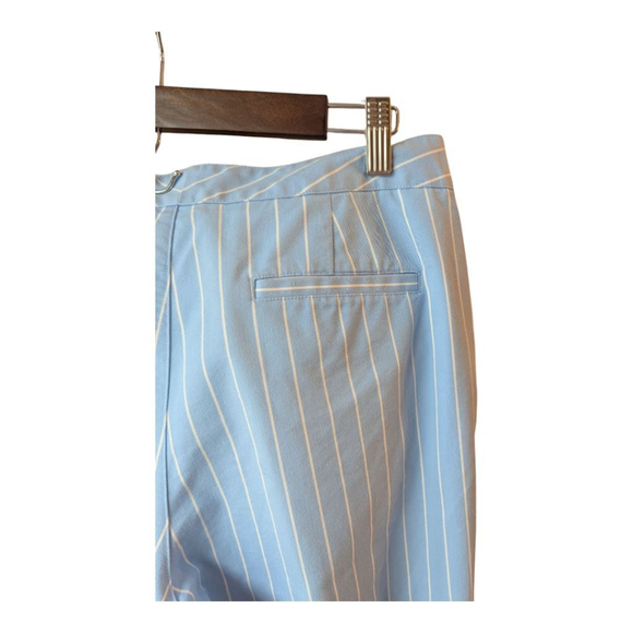 EP Pro Sky Blue w/ White Striped Capri Pants Women's 10 Nautical Preppy Sailor - Picture 3 of 6